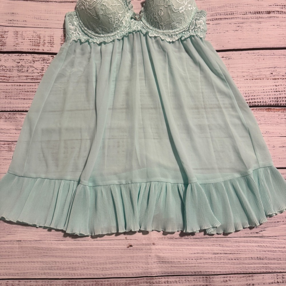 Seductive Wear by Cinema Etoile Mint Green Night Gown Top Women's Size Small‎ - Picture 6 of 9